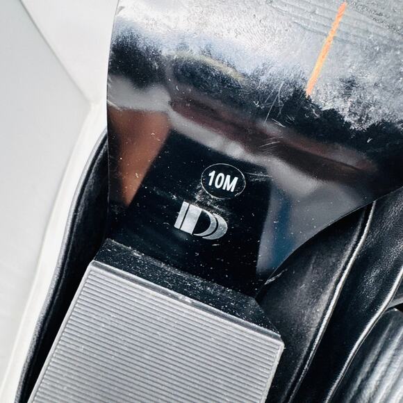 D’Amelio Black Leather Slouch Boots 10M Pointed Toe Minimalist Sleek - Picture 12 of 14